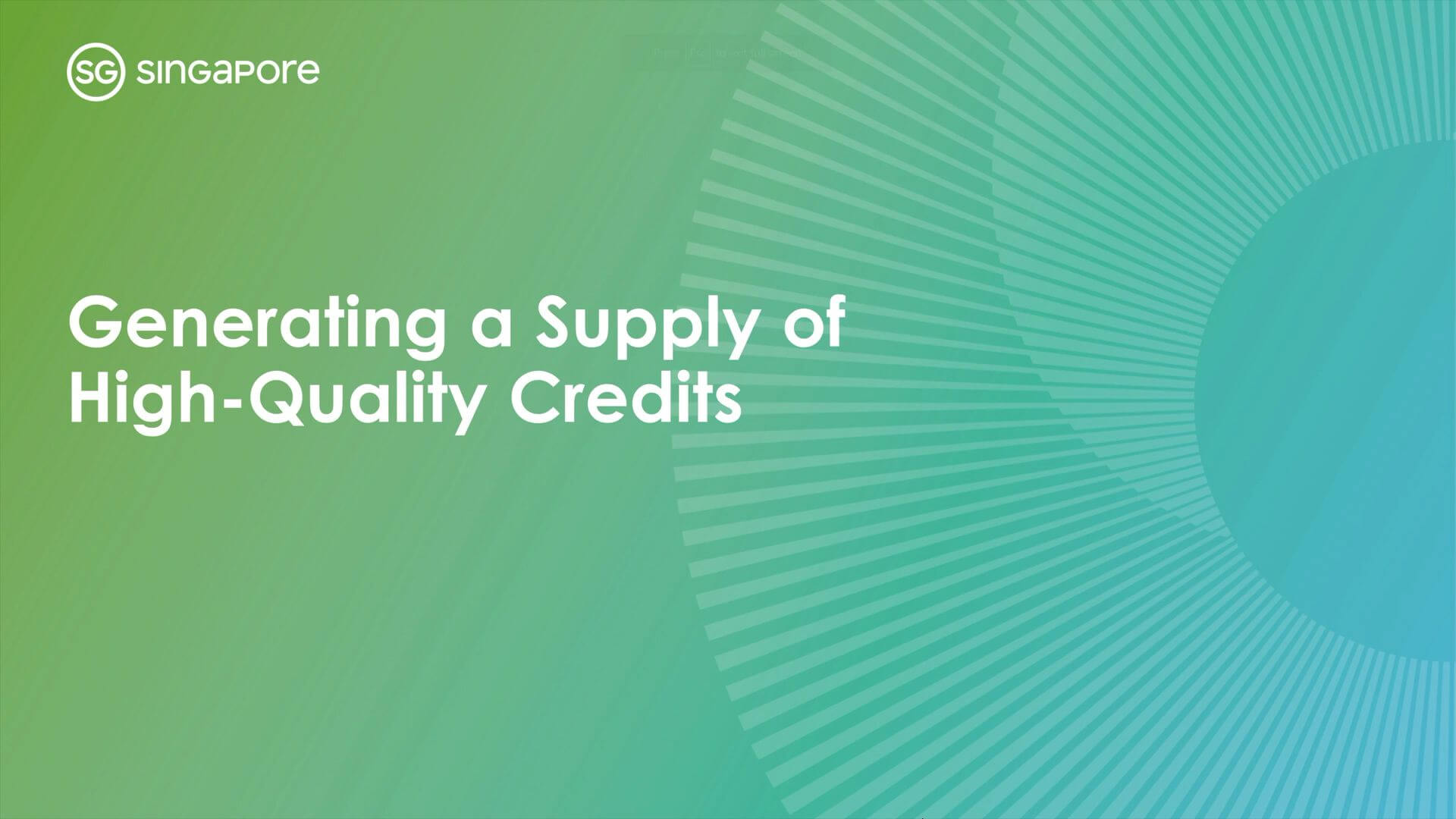 Generating a Supply of High-Quality Credits