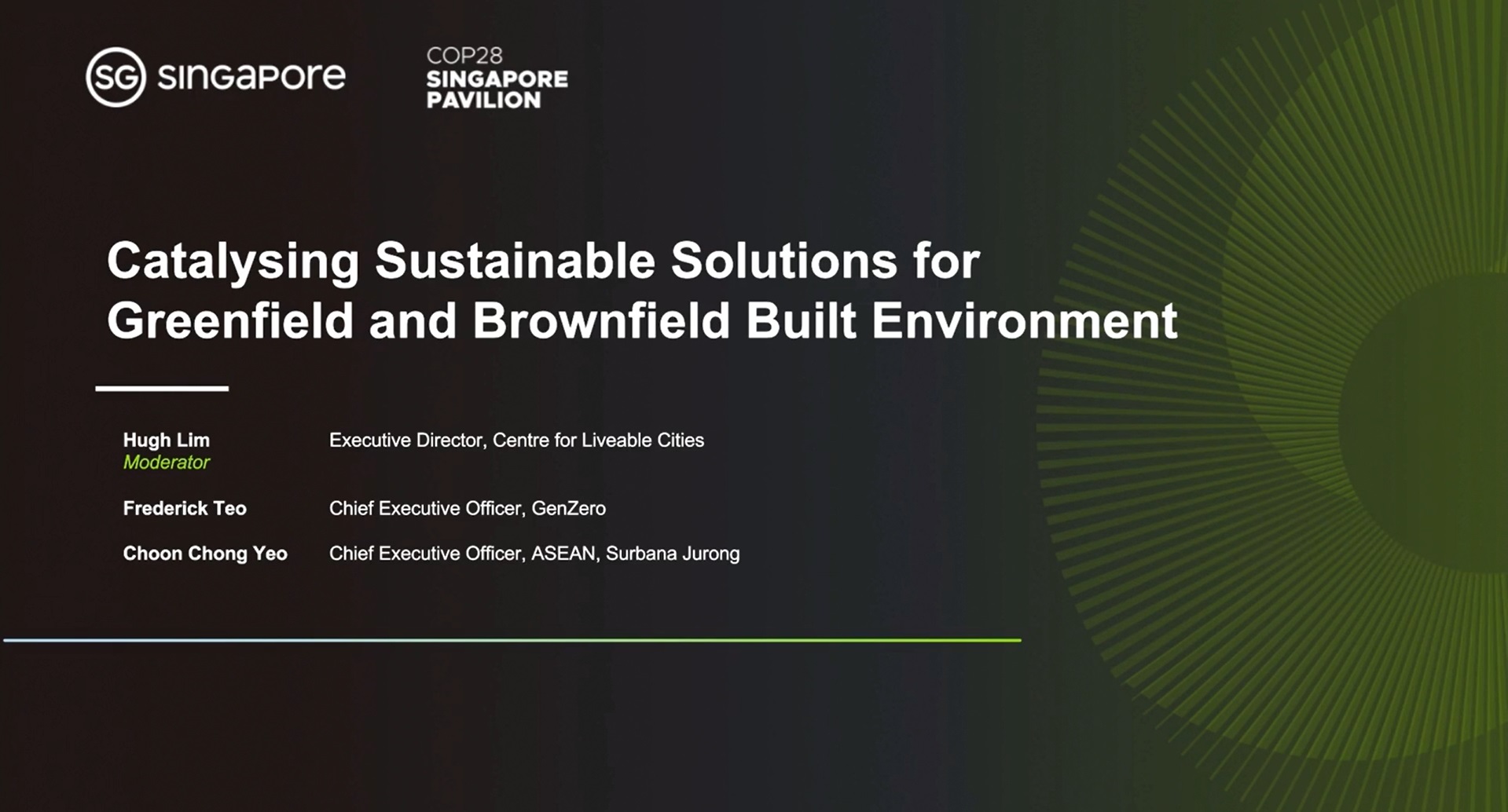 Catalysing Sustainable Solutions for Greenfield and Brownfield Built Environment