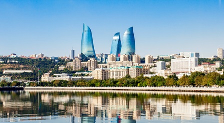Baku,City,Skyline.,Baku,Is,The,Capital,And,Largest,City COP29