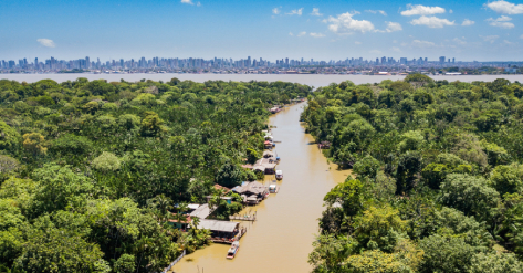 Aerial,View,Of,Combu,Island,In,Belém,,Pará.,Restaurants,In